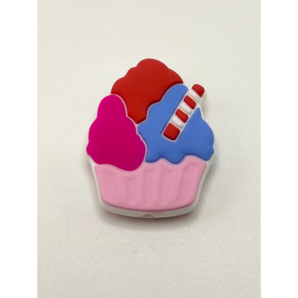 Cupcake Muffin Silicone Focal Beads