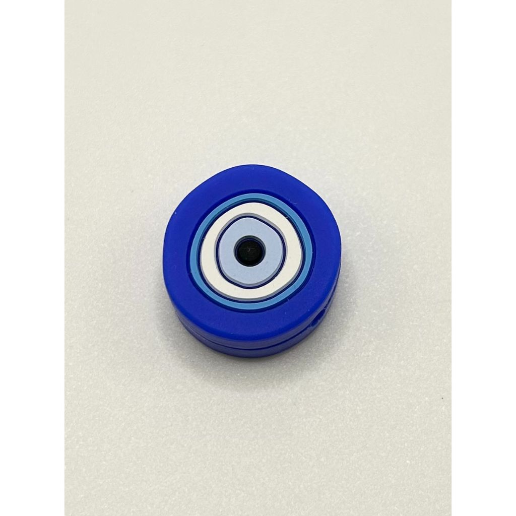 Evil Eye Silicone Focal Beads Blue Eye