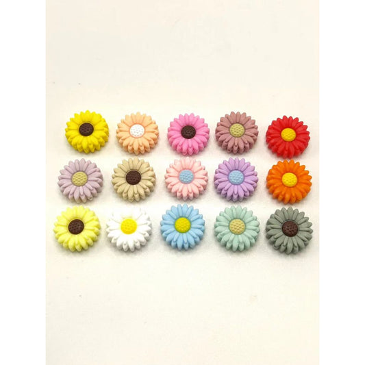 Small Flowers Silicone Focal Beads