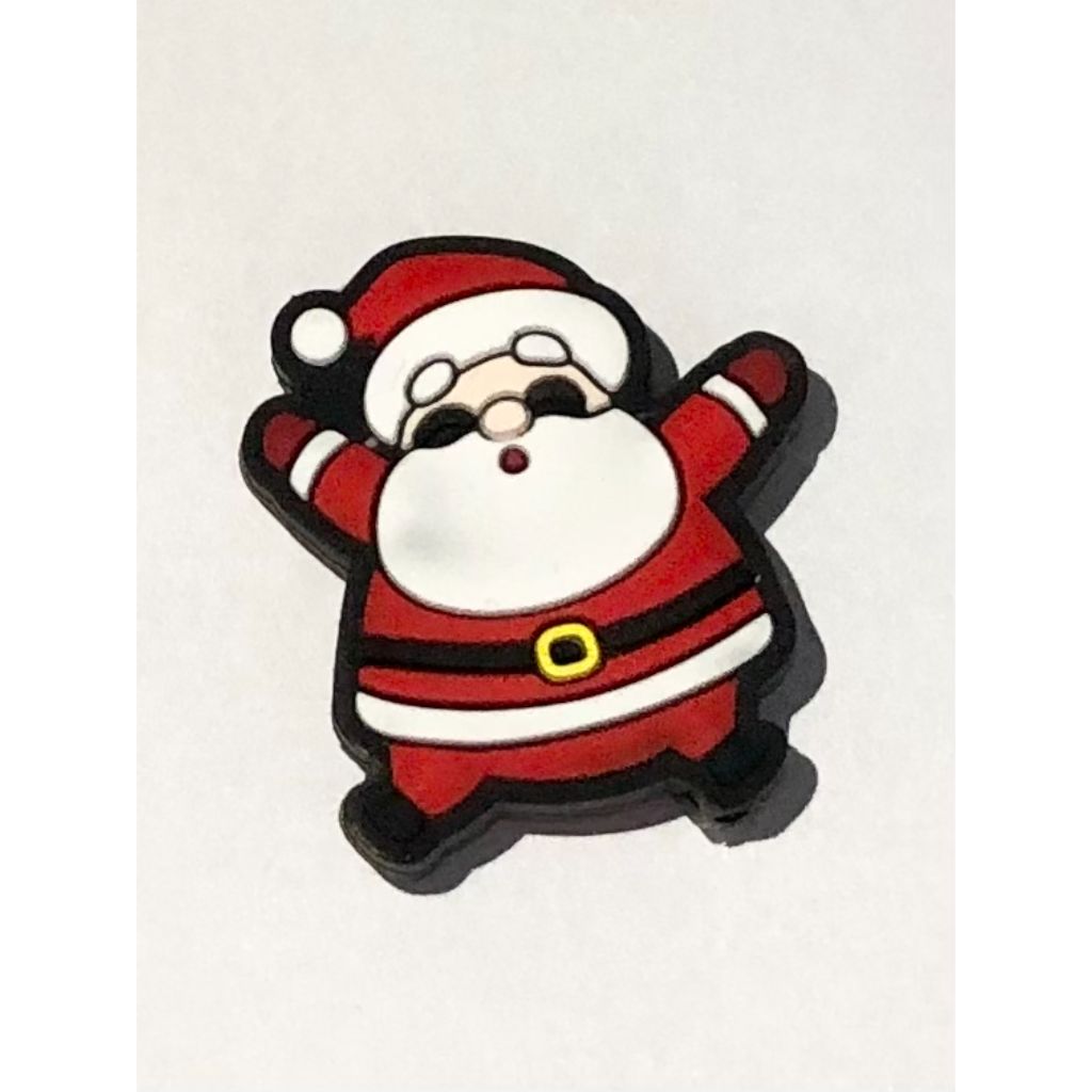 Christmas Santa Claus Chubby Silicone Focal Beads