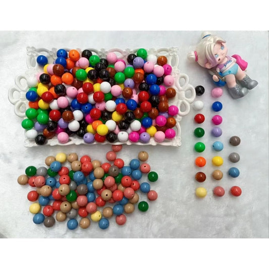 Stoving Varnish Acrylic Beads 16mm, Random Mix Color