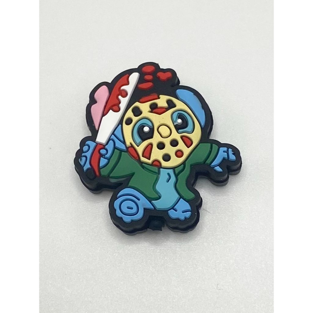 Stitc with Mask & Knife Jason Silicone Focal Beads-pz