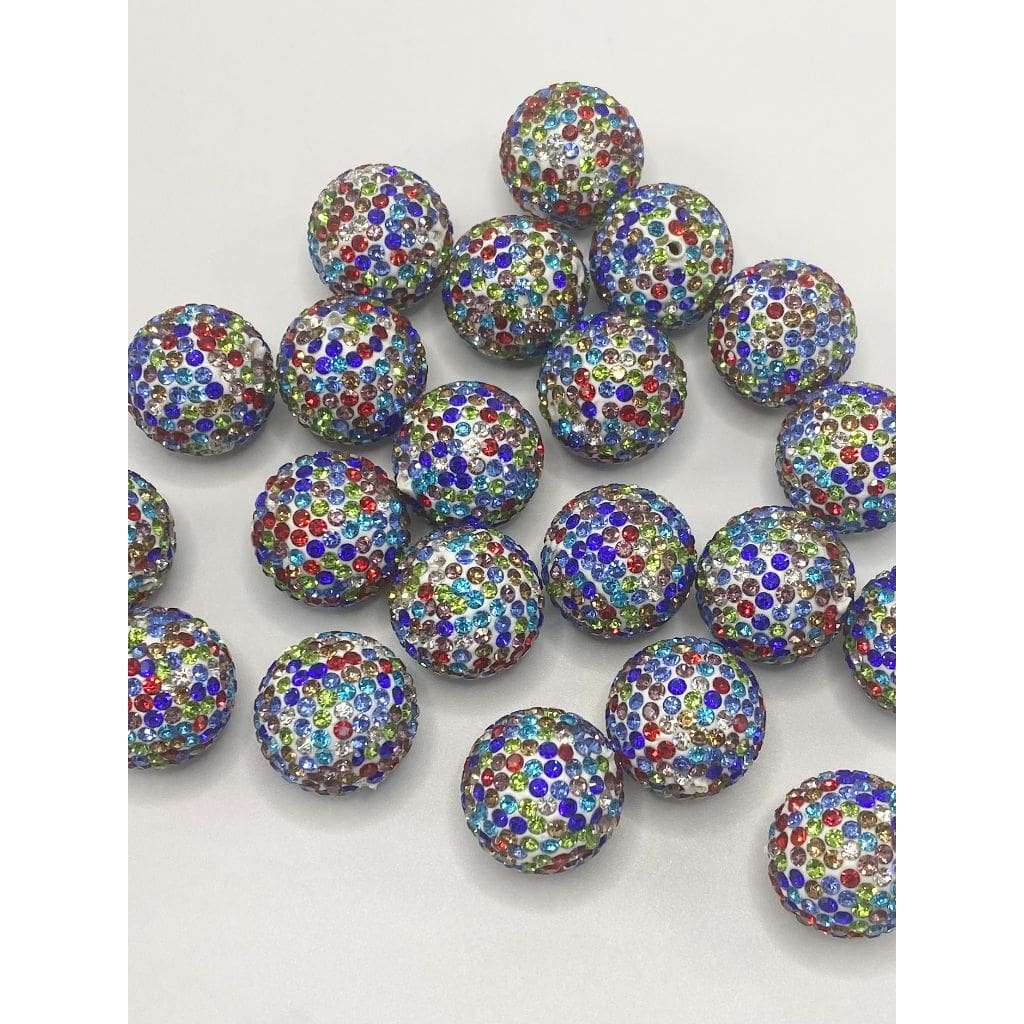 Clay Beads with Rhinestones, 20mm – Beadable Bliss