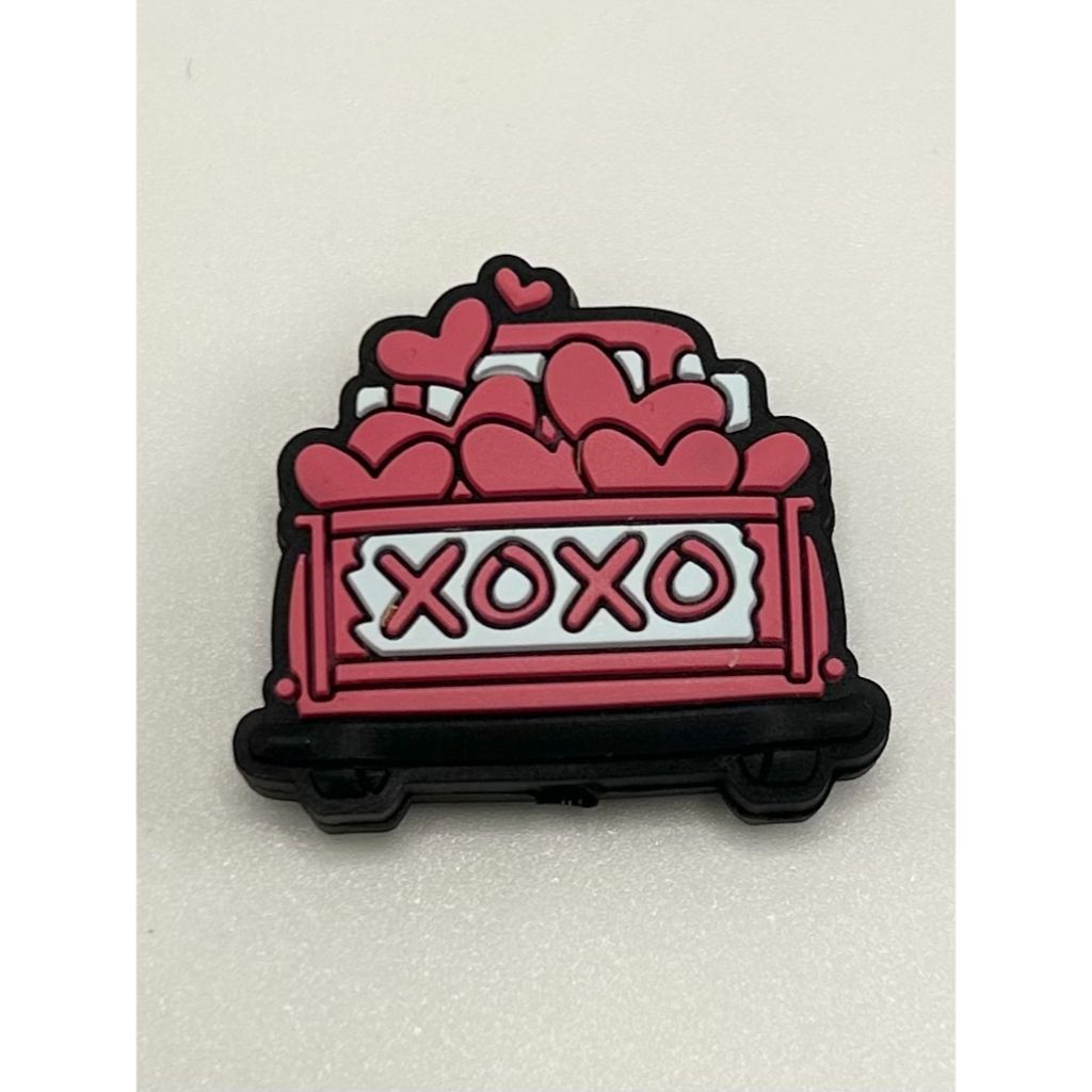 XOXO Pink Car Bed Silicone Focal Beads