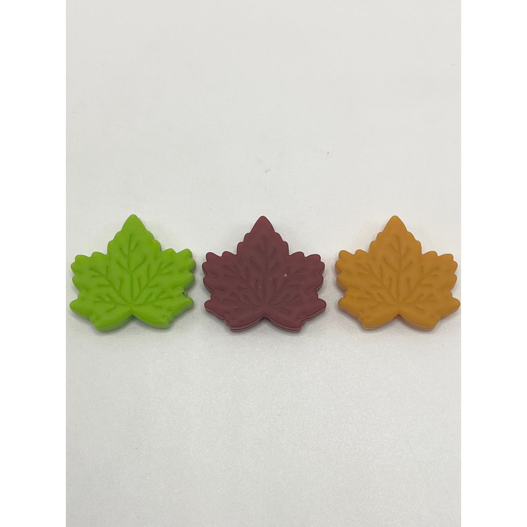 Maple Leaf Silicone Focal Beads