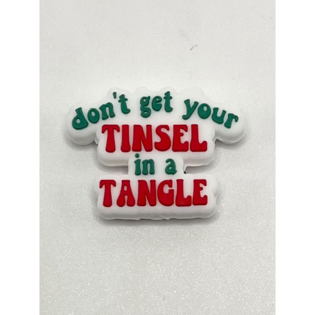 Don't Get Your Tinsel In A Tangle Christmas Silicone Focal Beads