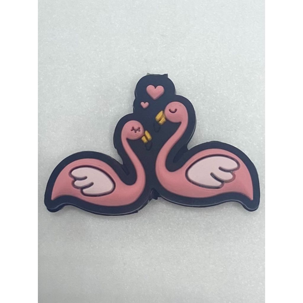 Pink Swan Love Silicone Focal Beads