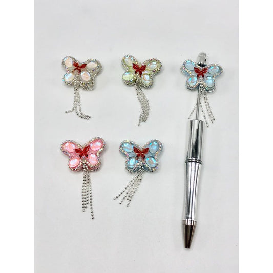 Acrylic Fancy Beads, Butterfly Acrylic Beads with Butterfly and Chain, FF