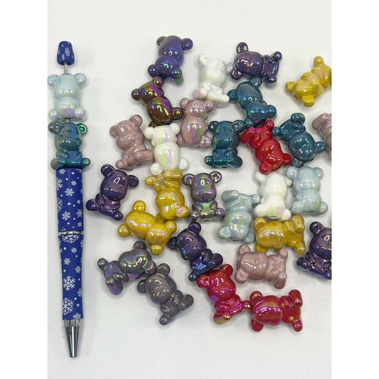 Bear Acrylic Beads, XY