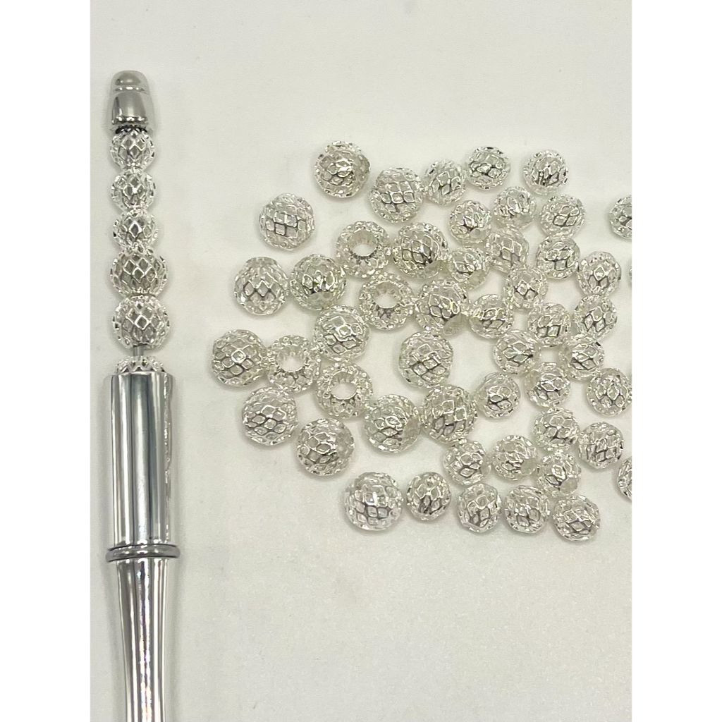 Small Silver Beads Tennis Ball Shape