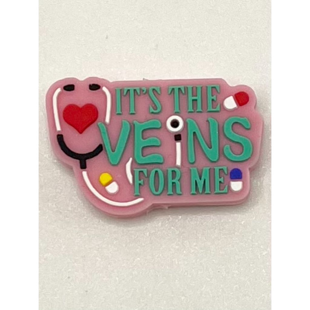 It's The Veins For Me Stethoscope Pill Silicone Focal Beads