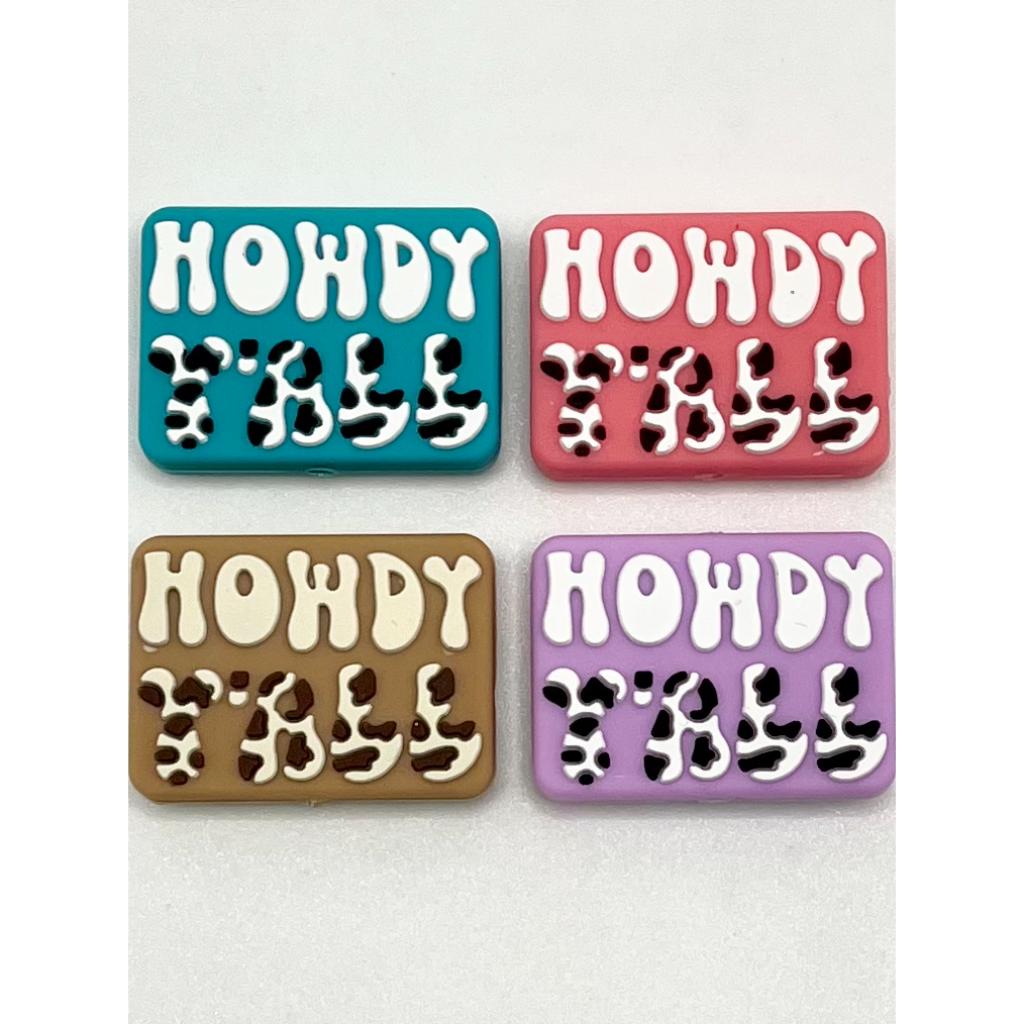 Howdy Y' All Silicone Focal Beads