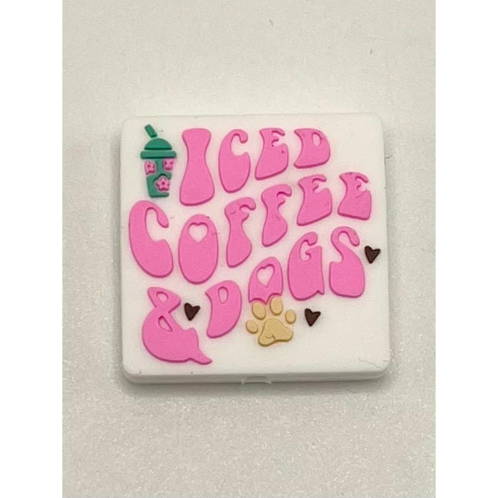 Iced Coffee & Dogs Silicone Focal Beads