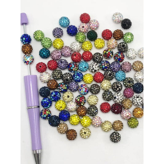 Cube Clay Beads with Rhinestones 14mm – Beadable Bliss