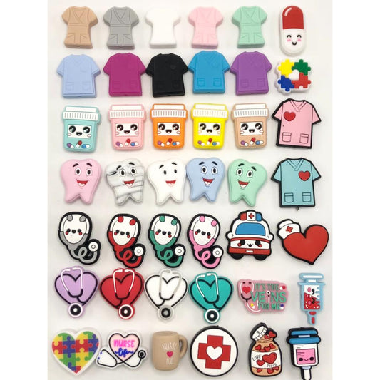 20 Pieces Mixed Sanrio Silicone Focal Beads (Read Descriptions Before