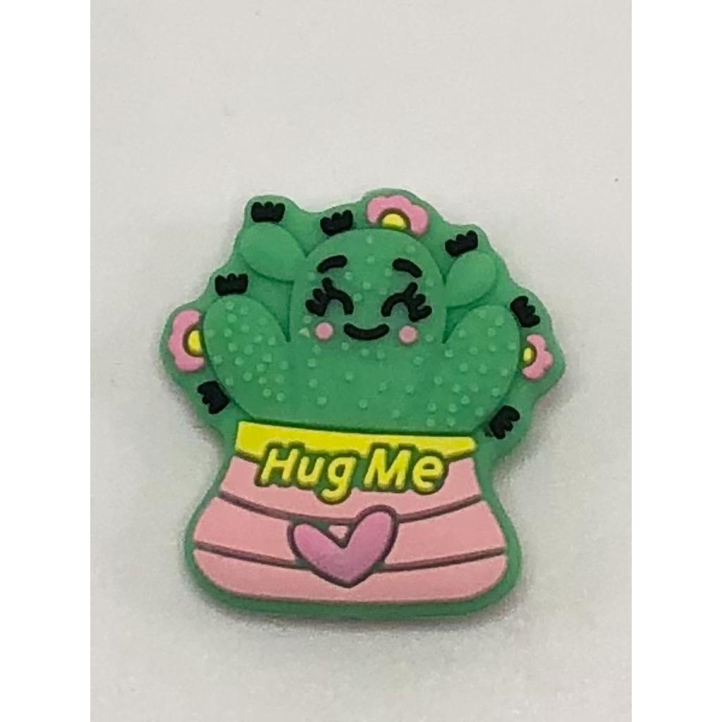 Hug Me Cute Cactus Valentine's Day Silicone Focal Beads