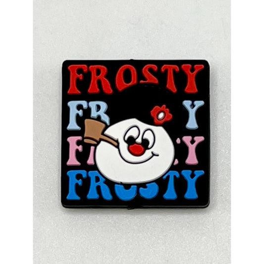 Frosty Snowman Silicone Focal Beads