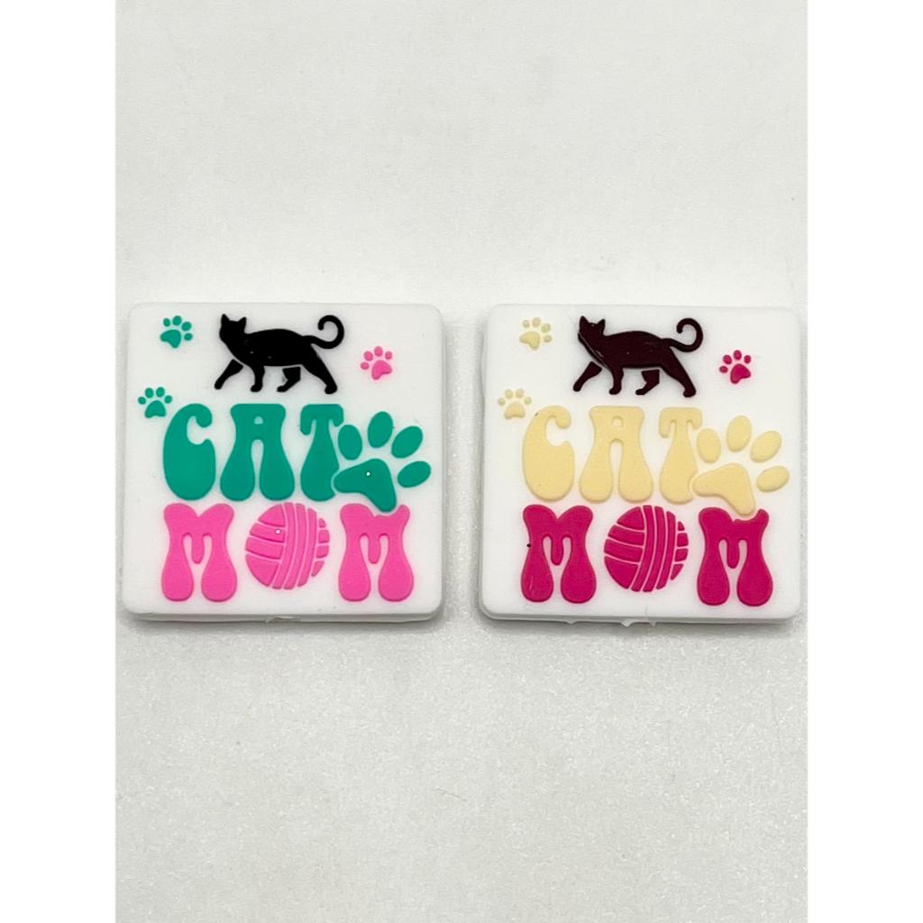 Cat Mom with Cat Paw Silicone Focal Beads