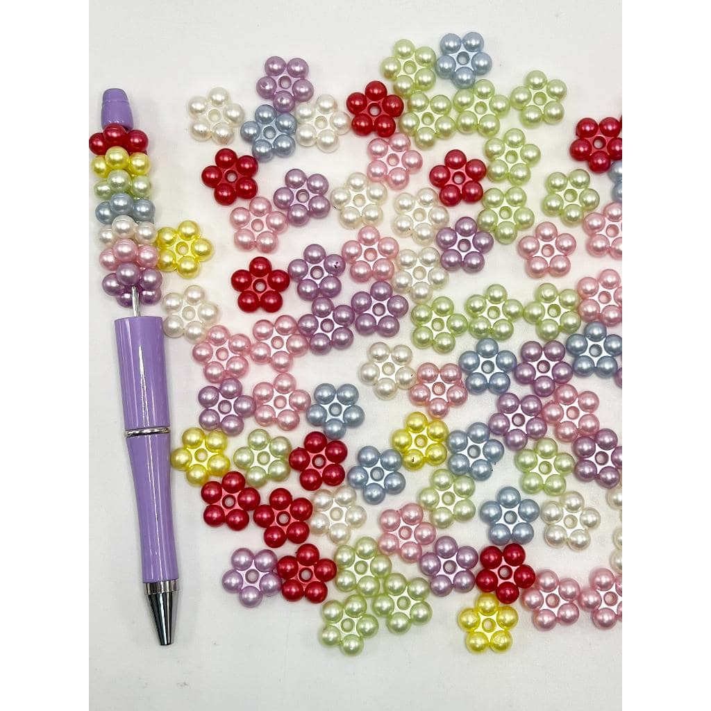 Acrylic Spacer Beads, Cute Flower Shaped Spacer Beads, Acrylic Material, Size 15mm