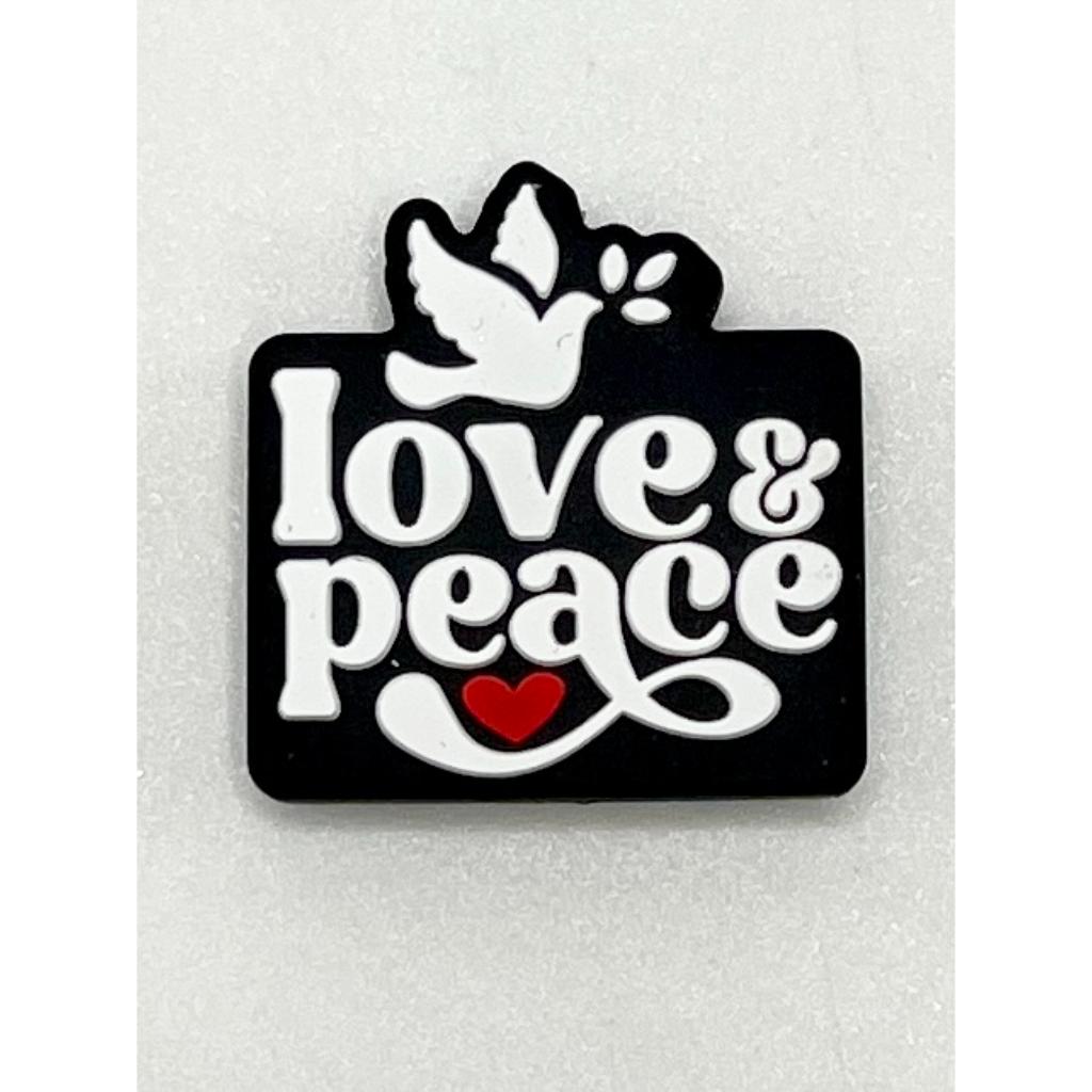 Love Peace Dove Silicone Focal Beads