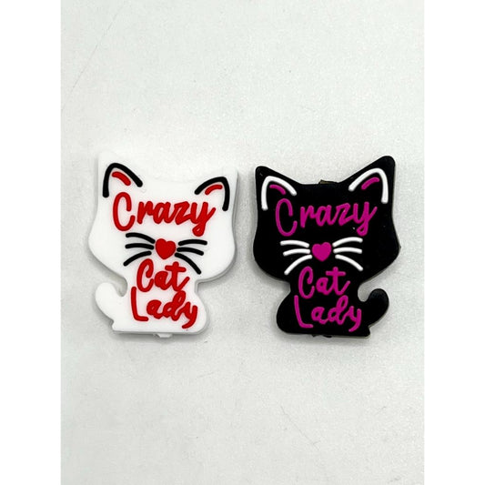 Crazy Cat Lady Silicone Focal Beads