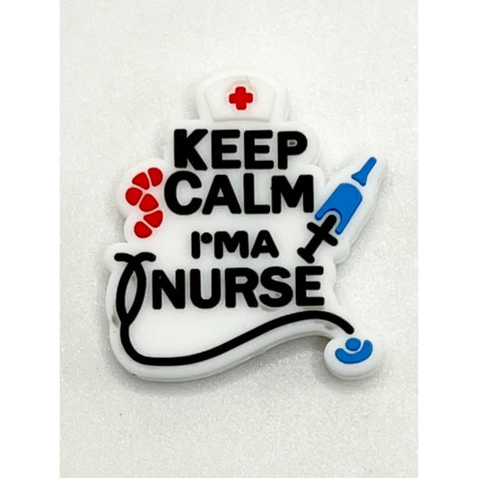 Keep Calm I'm A Nurse Stethoscope Injector Silicone Focal Beads