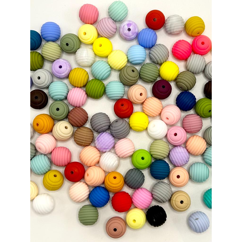 Silicone Beads for Keychains, Beehive Shape Silicone Beads