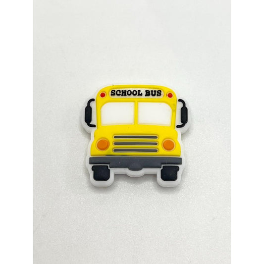 Yellow Color School Bus Silicone Focal Beads