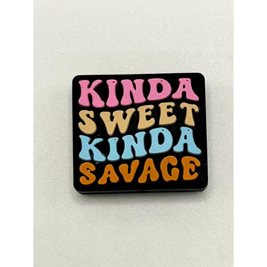 Kinda Sweet Kinda Savage Silicone Focal Beads