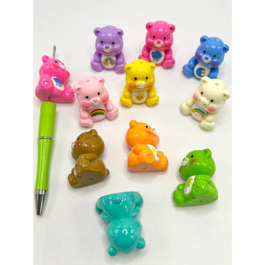 Cute Care Bear Acrylic Beads , Random Mix Color, XBL