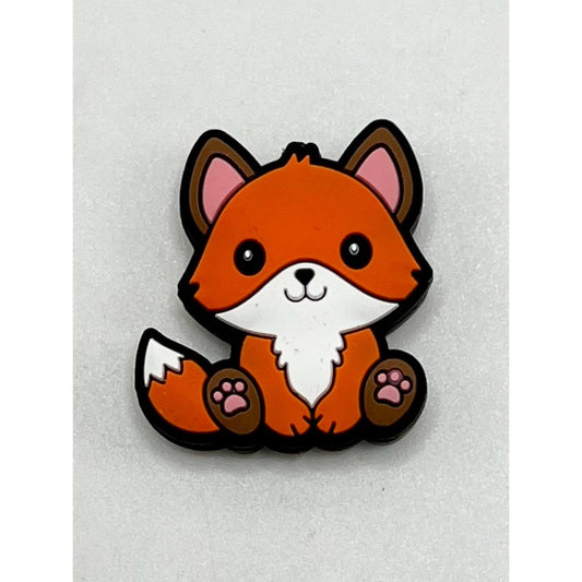 Small Cute Fox Silicone Focal Beads