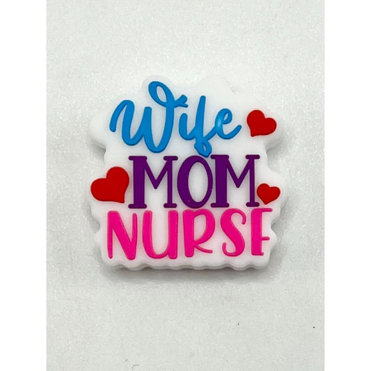 Wife Mom Nurse Silicone Focal Beads