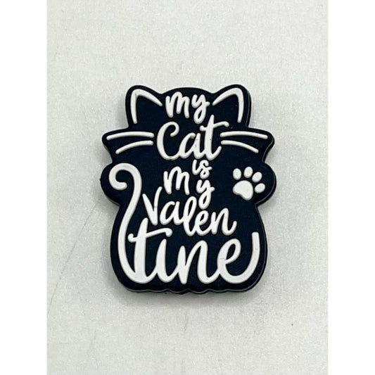 My Cat Is My Valentine Pet Paw Silicone Focal Beads