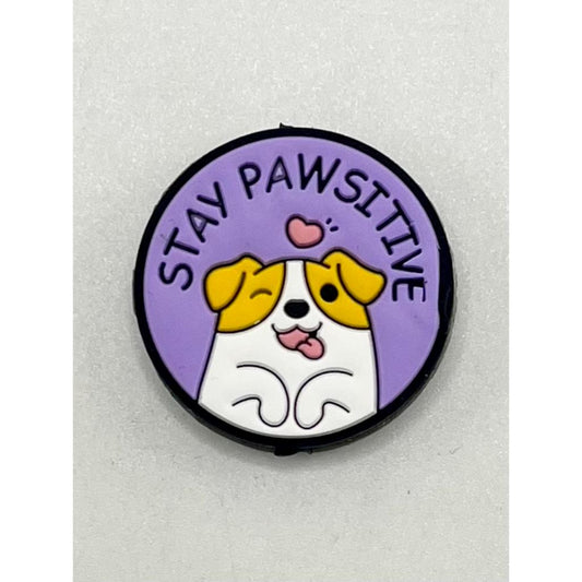 Stay Pawsitive Dog Silicone Focal Beads