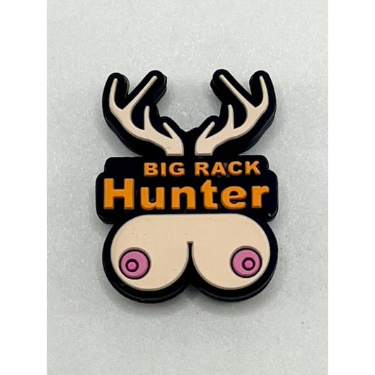 Big Rack Hunter with Antler Deer Horn Silicone Focal Beads