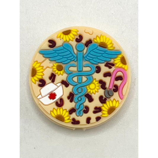 Doctor Nurse Paramedic Snake of Life Stethoscope Sunflower Silicone Focal Beads