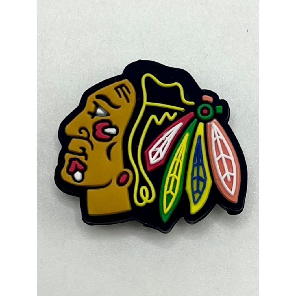 Nhl Red Indian Champs Chicago Blackhawks Silicone Focal Beads