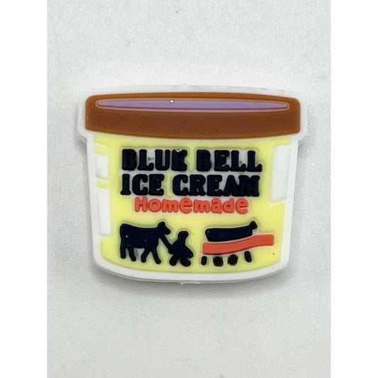 Blue Bell Ice Cream Homemade Silicone Focal Beads