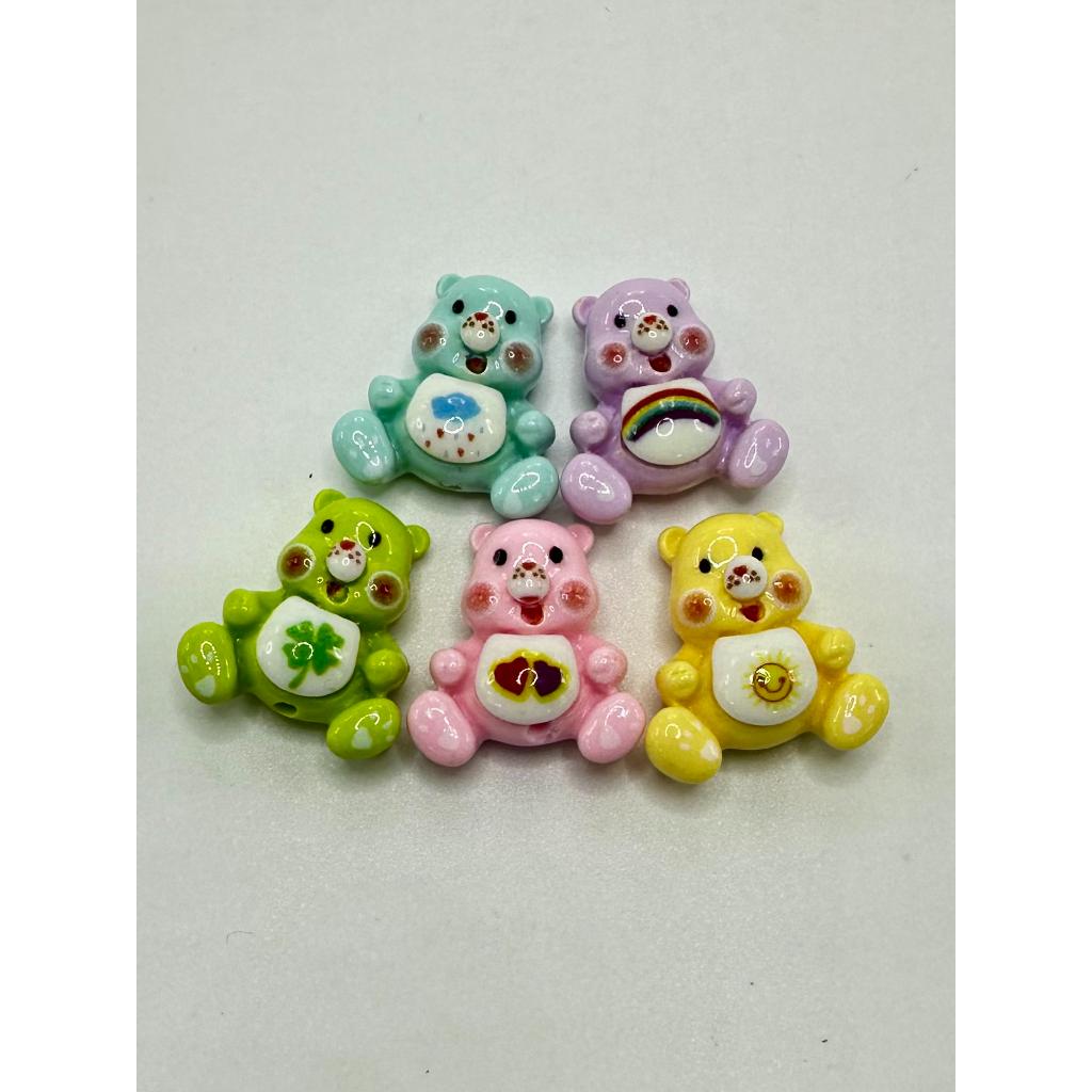 Cute Care Bears Acrylic Beads, Random Mix Color