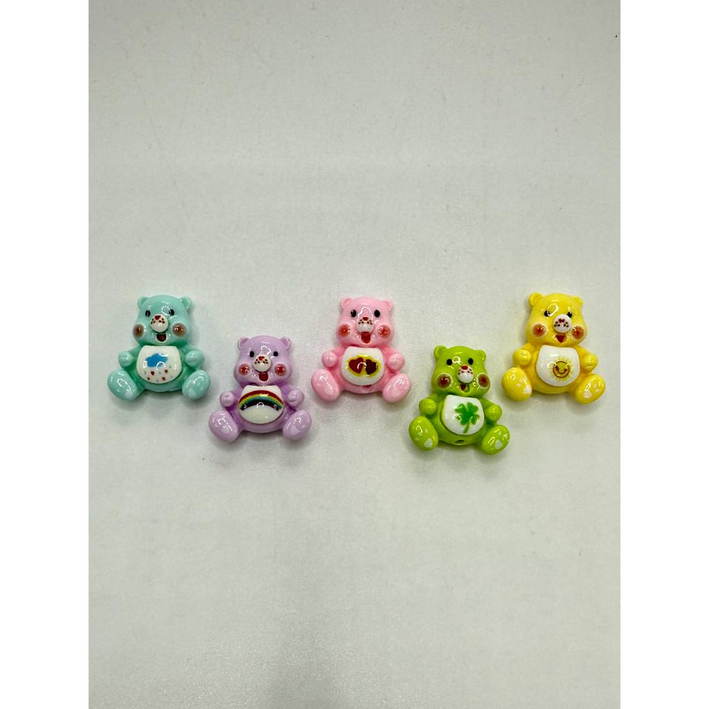 Cute Care Bears Acrylic Beads, Random Mix Color