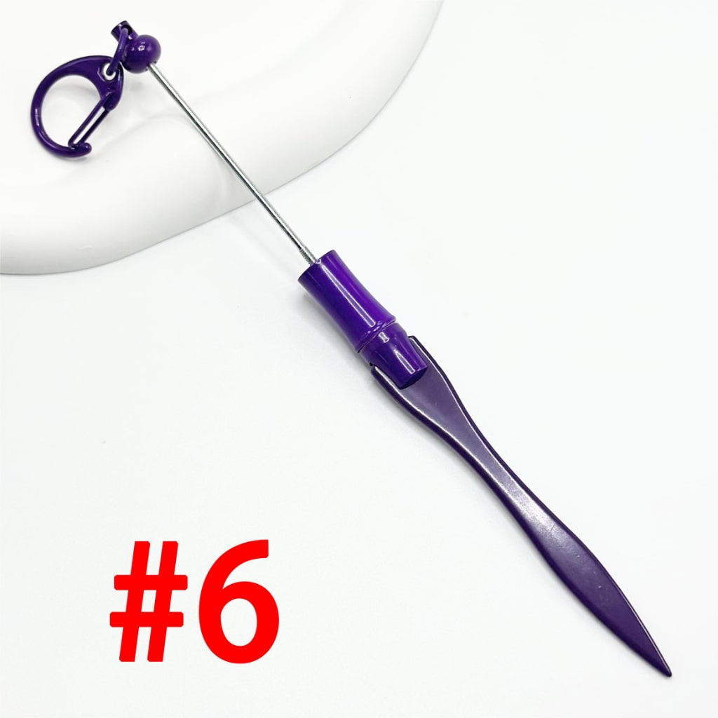 Letter Envelope Opener, Beadable Letter Opener in Solid Colors, Material: Metal, Length 18cm