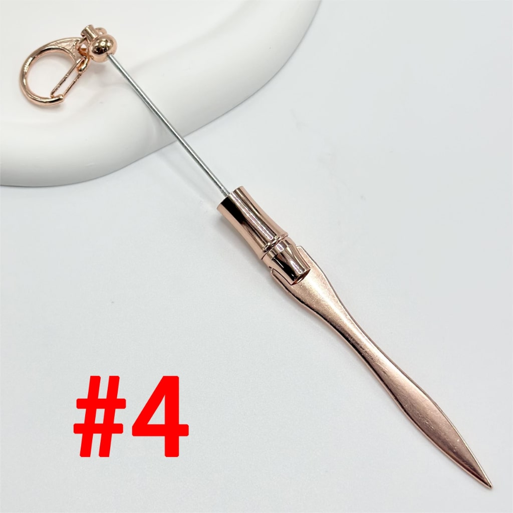 Letter Envelope Opener, Beadable Letter Opener in Solid Colors, Material: Metal, Length 18cm