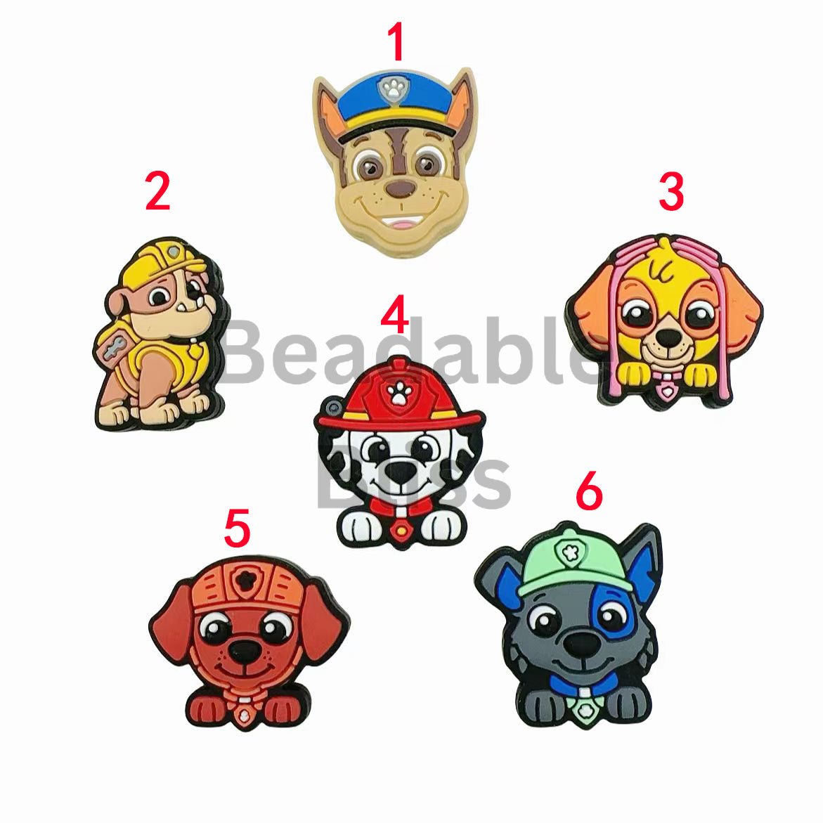 Dog Puppy Series Silicone Focal Beads