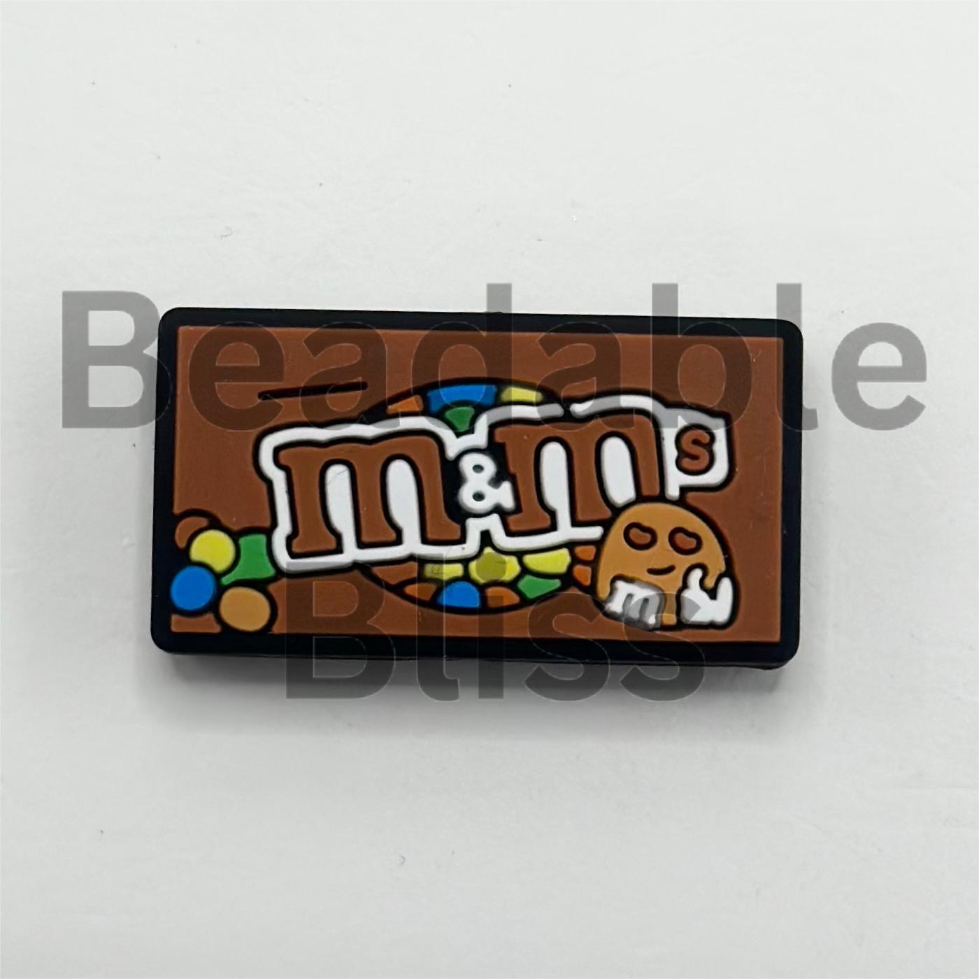 Chocolate Bean Candy Sweet M Silicone Focal Beads