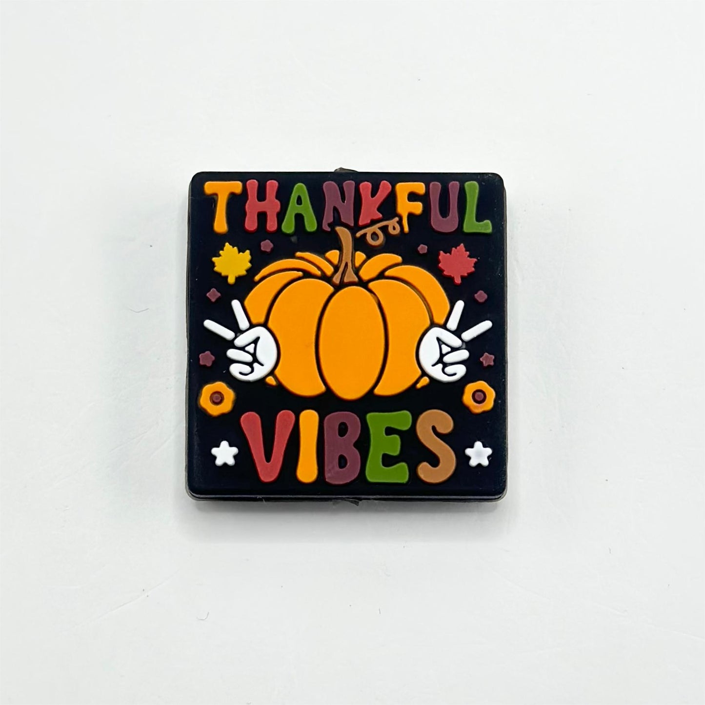 Thankful Vibes Pumpkin says Hello to you Silicone Focal Beads