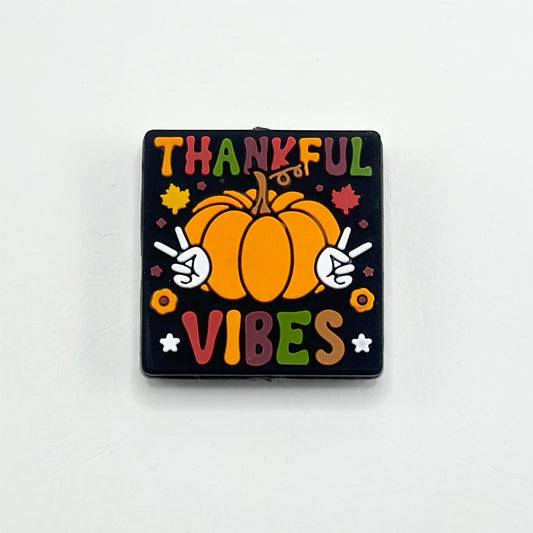 Thankful Vibes Pumpkin says Hello to you Silicone Focal Beads