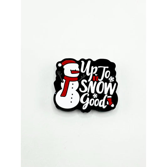 Up to Snow Good Snowman Christmas Winter Silicone Focal Beads