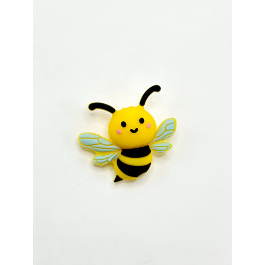 3D Little Cute Yellow Bee Silicone Focal Beads