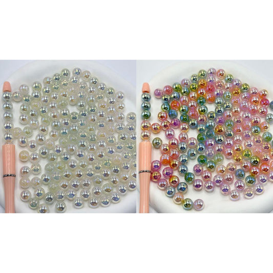 Light Variation Color Change Acrylic Beads, Random Mix, 10MM