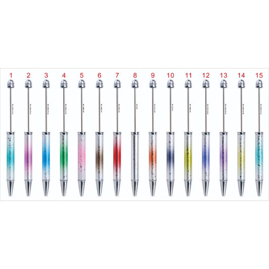 New Style DIY Plastic Beadable Pens in Ombre Colors